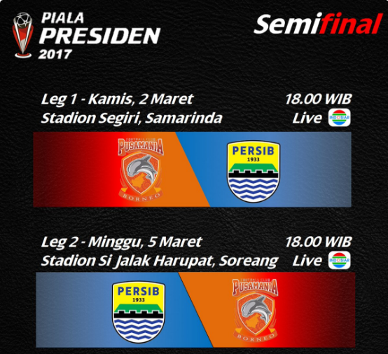 CATAT! Jadwal LIVE Semifinal Persib v Pusamania